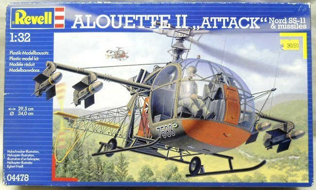 Revell 1/32 Alouette II Attack With Nord SS-11 Missiles, 04478 plastic model kit